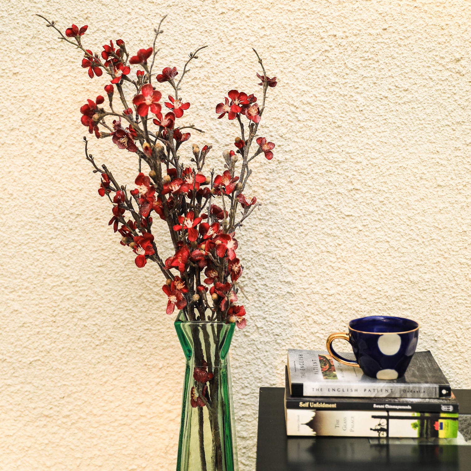 Artificial Flower Winter Cherry Blossom Red