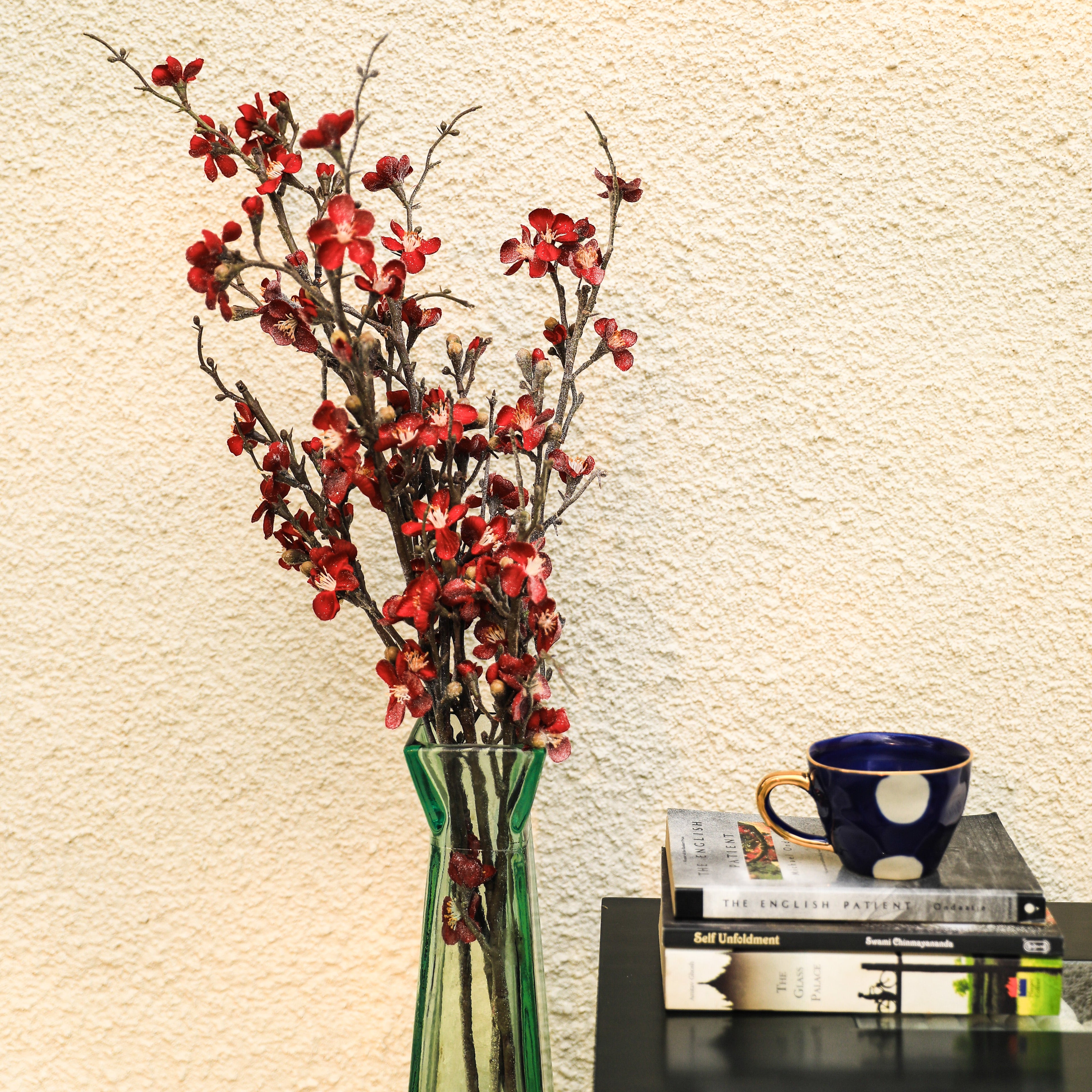 Artificial Flower Winter Cherry Blossom Red