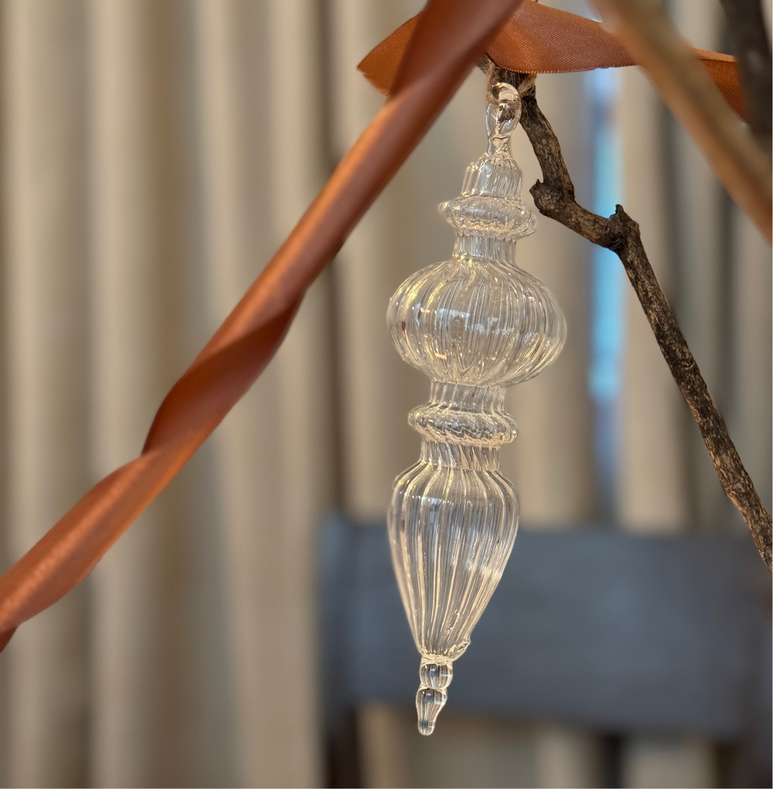 Glass Decor Hangings (6 pc)