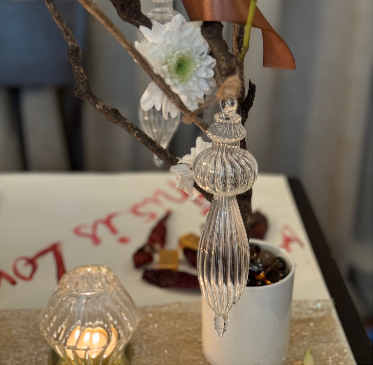 Glass Decor Hangings (6 pc)