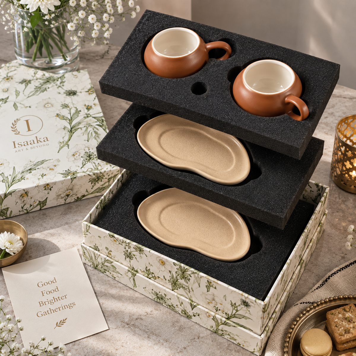 Terra Sand Cup Saucer Set