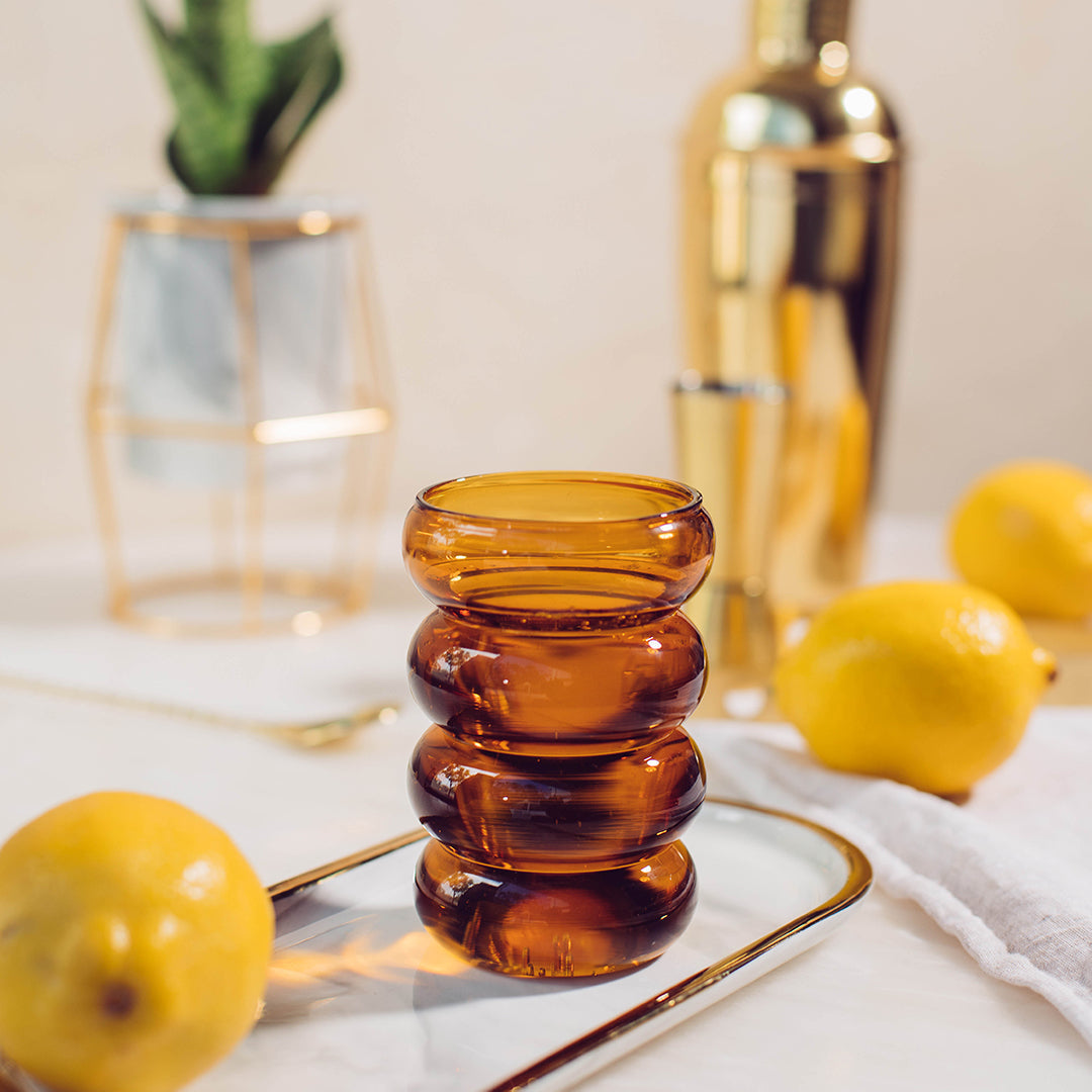 Amber Ring Cocktail Glasses (set of 2)