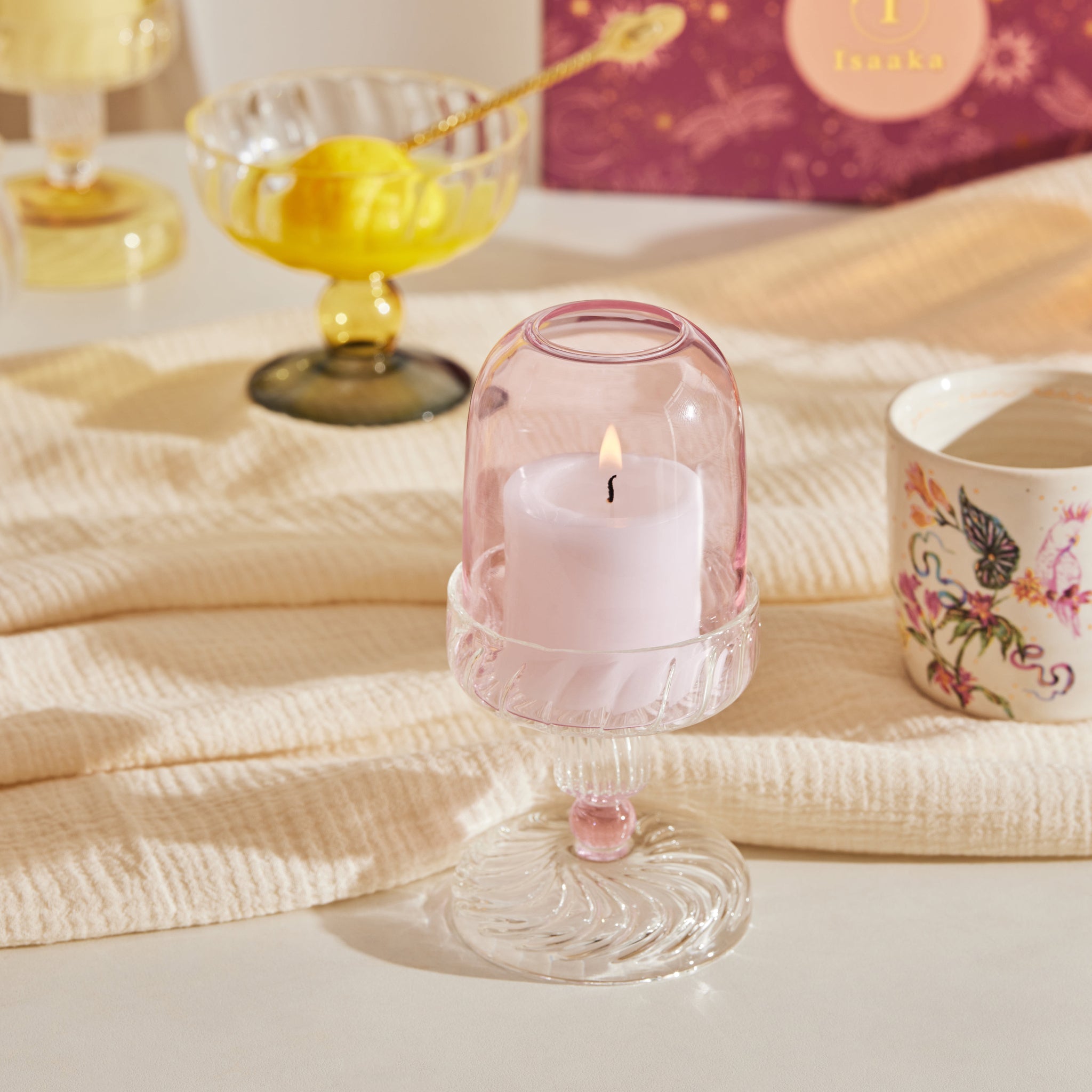 Pink Fairy Lamp Candle Holder