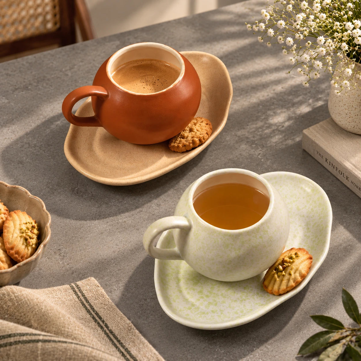 Terra Sand Cup Saucer Set
