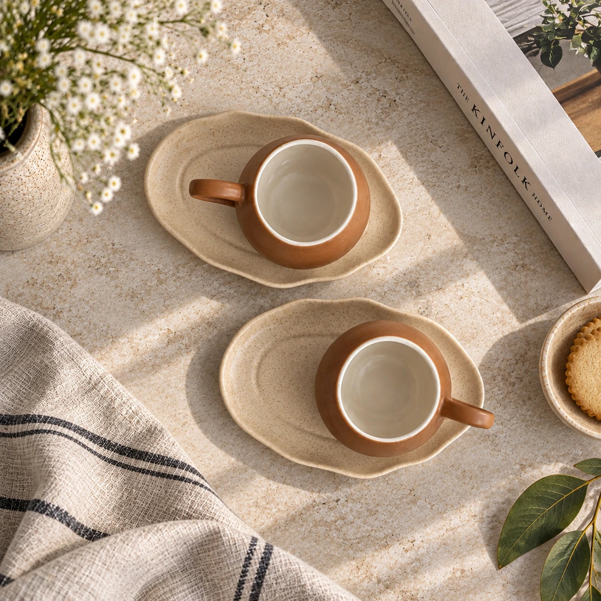 Terra Sand Cup Saucer Set