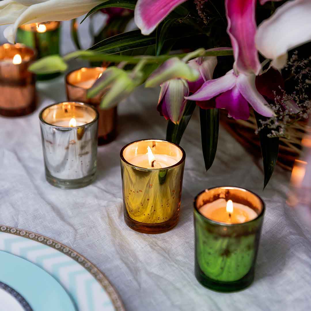 Bundle: Gulnaar Tray, Square Planter, Candle