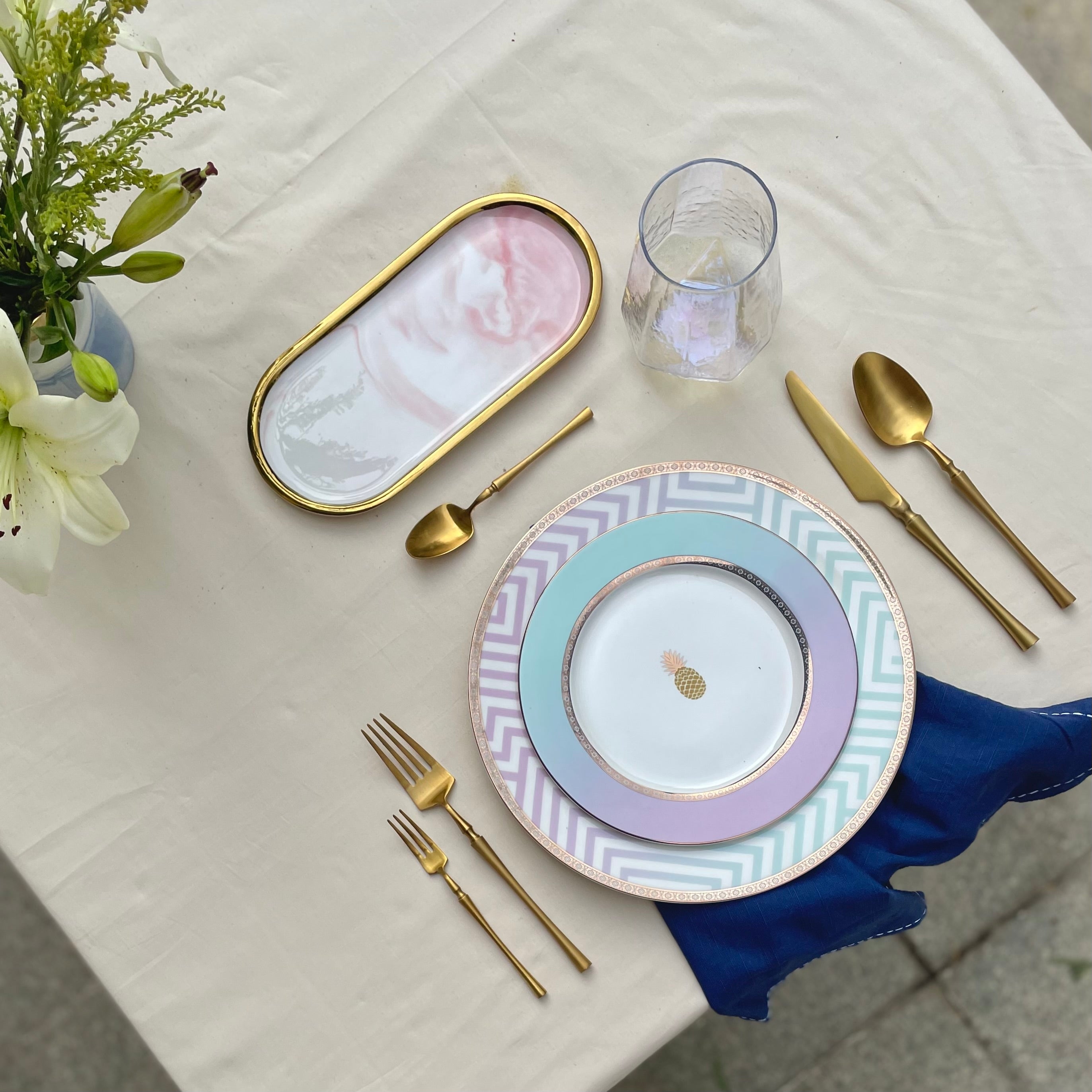 Elegance Pink Platter (SMALL)