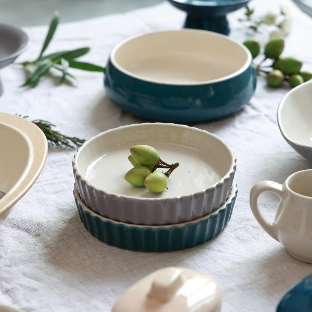 Ribbed Dessert Plate