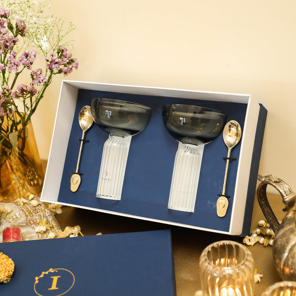 DD Stem Glass &amp; Spoon Gift Box