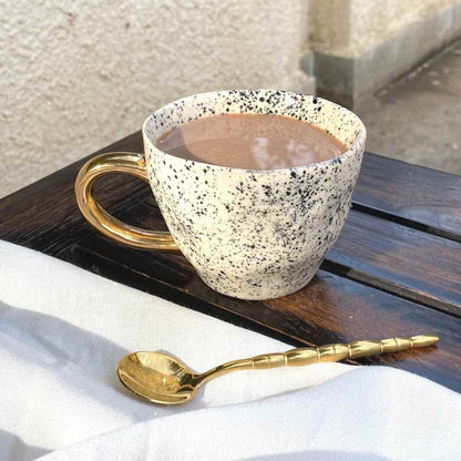 Splatter Gold Handle Cup