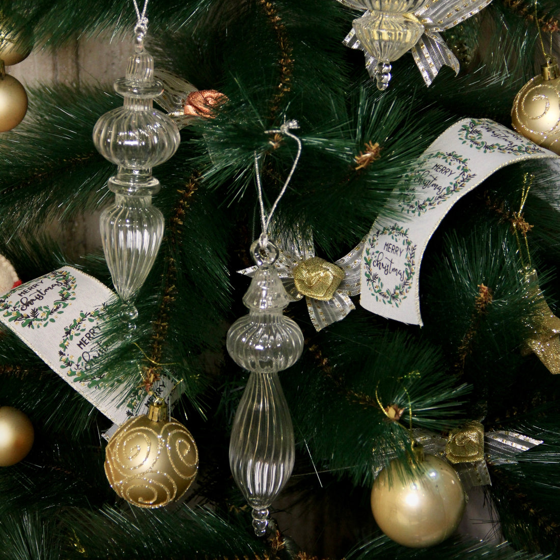 Christmas Tree Glass Ornament (6 pc)