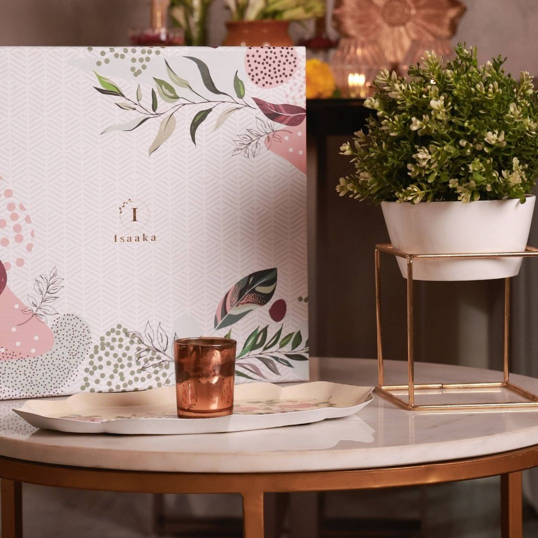 Bundle: Gulnaar Tray, Square Planter, Candle