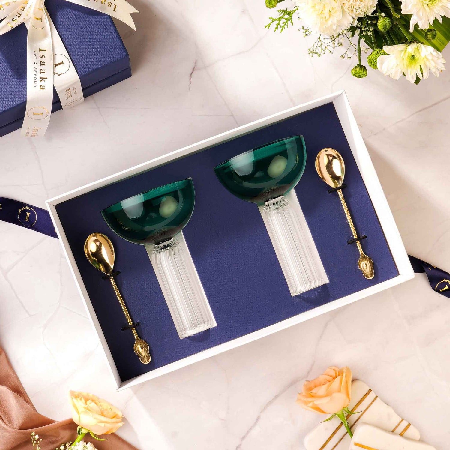 DD Stem Glass &amp; Spoon Gift Box
